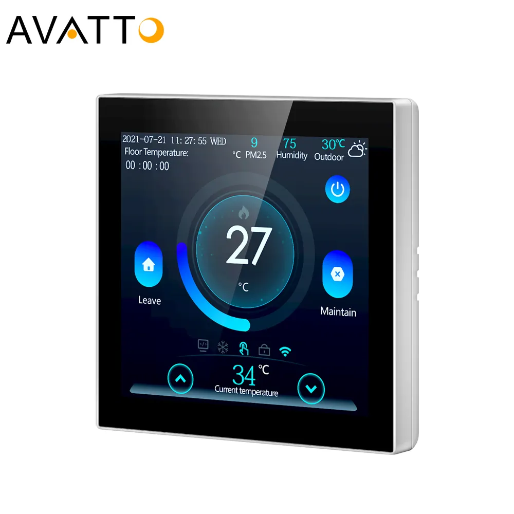 Tuya एलसीडी डिस्प्ले डिजिटल से प्रोग्राम स्मार्ट वाईफ़ाई स्मार्ट घर के कमरे के लिए थर्मोस्टेट तापमान नियंत्रक बिजली/पानी हीटिंग