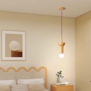 Luminaire suspendu en bois nordique moderne, luminaire suspendu créatif minimaliste pour chambre à coucher, hôtel, maison d'hôtes, restaurant - Product Image 2
