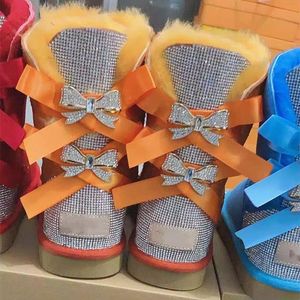 Nouveauté 2025 Vente en gros Bottes d'hiver pour femmes en cuir de vache à la mode Bottes à la cheville douces et chaudes Antidérapantes Imperméables Acheter Uggs Snow - Product Image 6