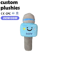 Vente en gros usine : Peluche microphone Kawaii souriant, douce et moelleuse, pour jeu d'imitation des enfants