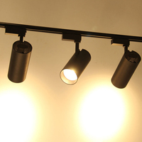 Projecteurs sur rail LED COB modernes en alliage d'aluminium, montés en surface, 220V, CRI 90, 3000lm, pour centres commerciaux et usage domestique
