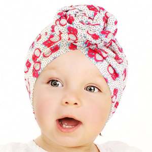 Accessoires pour cheveux personnalisés en gros, style « soft girl », pour enfants de 1 à 3 ans, turban coloré en coton et élasthanne, embossé, unisexe, quatre saisons - Product Image 1