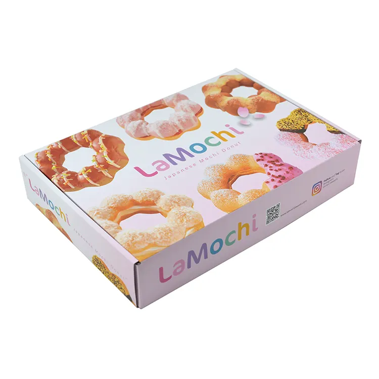 Großhandel Custom Logo Donut Box Donut zum Mitnehmen Paket Bäckerei Eco Cake Boards Box