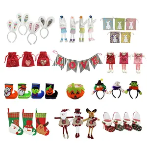 Happy Holiday Christmas Decor Gift Bags Xmas Candy Decorations Santa Claus Doll Bag Item