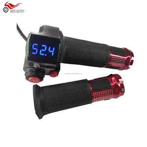 24V 36V 48V universale bici elettrica acceleratore manubrio misuratore digitale scooter voltmetro scooter elettrico acceleratore acceleratore