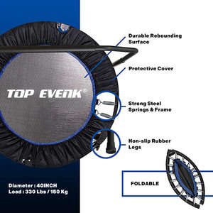 Petit mini-<span class=keywords><strong>trampoline</strong></span> avec poignée Home Gym Fitness Exercise Indoor Adultes Kids Rebounder - Product Image 2