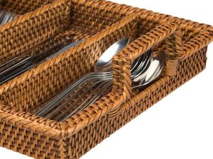 Bandeja rectangular moderna de ratán ecológica al por mayor para servir comida con asa en Vietnam artesanía para almacenamiento de artículos diversos del hogar - Product Image 6