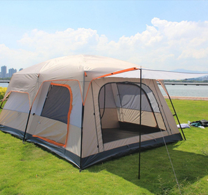 Nuova <span class=keywords><strong>Tenda</strong></span> Familiare Impermeabile per Campeggio all'Aperto, Grande <span class=keywords><strong>Tenda</strong></span> di Lusso <span class=keywords><strong>con</strong></span> Due Camere da Letto, Struttura per 3-5 Persone - Product Image 2