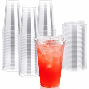 Vaso Transparente PLA 100% Biodegradable y Compostable, Impresión Personalizada, 98mm-20oz, Pared Simple, Desechable, Reciclable, con Tapa, para Bebidas - Product Image 1