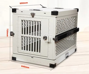 Cage pour chien en aluminium antirouille, chenil extérieur permanent, ventilé, robuste, empilable, avec <span class=keywords><strong>porte</strong></span> latérale - Product Image 3