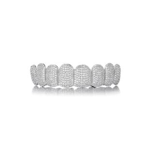 Joyas Dentales Unisex de Plata de Ley 925 con Baño de Rodio Personalizado, Moissanita de Corte Brillante, Estilo Diamante, para Moda Premium - Product Image 2