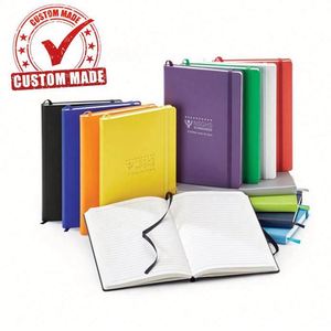 Carnet en cuir personnalisable A5, couverture souple avec bande élastique, carnet promotionnel en PU rigide, impression personnalisée - Product Image 6