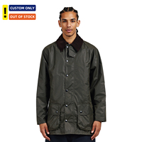 Veste de travail imperméable pour homme 100% coton, respirante, en toile cirée, parka respirante en toile pour la chasse, utilisation en parc, teinture unie