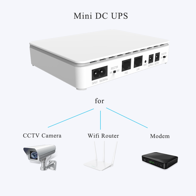 Mini UPS Uninterruptible Power Supply DC 5v 9v 12v 15600mah for Wifi Router Modem CCTV Camera