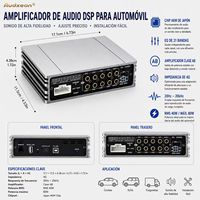 Processeur DSP 8 canaux pour voiture, amplificateur 4 canaux professionnel, RMS 4x25W + 2x15W, max 4x50W + 2x30W, 12V, sortie d'usine
