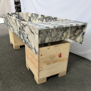 Diseños modernos Natural Calacatta Viola Mármol Fregadero <span class=keywords><strong>Piedra</strong></span> Lavabo <span class=keywords><strong>Antiguo</strong></span> Mármol Baño Vanidades - Product Image 4