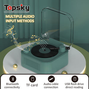 <span class=keywords><strong>Mini</strong></span> tocadiscos portátil Retro de plástico PP para <span class=keywords><strong>Piano</strong></span> inalámbrico, regalos de música educativos más nuevos para niños - Product Image 6