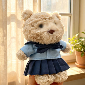 [Solo Ropa] Conjunto de Vestido Ola de Vientos de 16 CM para Oso de Peluche Barcelona - Ropa para Muñeca Oso JC - Vestido Estilo Escolar JK Accesorios Lindos para Muñecas - Product Image 4