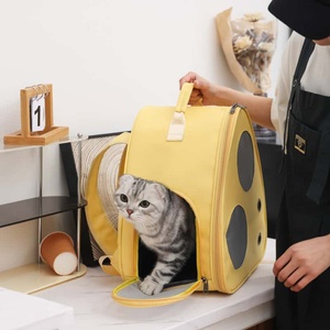 Mesh <b>Pet</b> <b>Carrier</b> Backpack with Breathable Design for Outdoor Use Light Gray Fashion Style Small Open Closure - Product Image 6