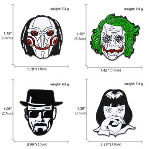 ホラー映画トミーピエロエナメルピンエイリアンゴシックパンクスケルトンブローチ - Product Image 2