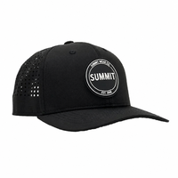 Casquettes de baseball personnalisées en silicone avec logo, 5 panneaux, perforées au laser, en polyester imperméable, avec trous découpés au laser