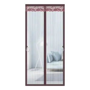 Cortinas de puerta de aire acondicionado de PVC manos libres y cortinas de puerta a prueba de viento magnéticas fuertes para dormitorios