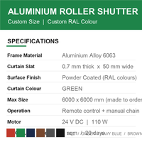 Porte à enroulement en alliage d'aluminium antivol, sur mesure, pour atelier, entrepôt, centre commercial, projets en gros