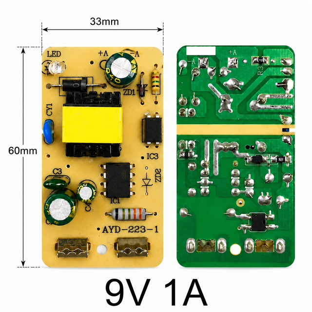 Custom Wholesale Full Power Power Supply Boards 9V 1A 9W Regulated Stable Performance Circuit Board for Replace Repair Support