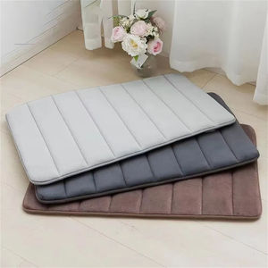 Cf Non-Slip Bộ nhớ bọt sọc phòng tắm sàn Mat nước thấm máy có thể giặt mô hình rắn PVC Polyester Chất liệu tắm mat - Product Image 3