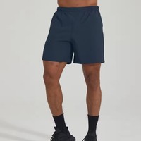 Shorts de sport pour hommes à séchage rapide, respirants, écologiques, très élastiques, avec cordon de serrage, mi-longs, couleur unie