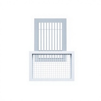 Grille de sortie d'air auto-suspendue, simple ou double couche, avec persienne coupe-vent, diffuseur carré