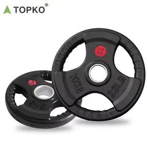 TOPKO Cast Iron Weight Plate with Coating Four reinforcement Gym Barbell Bumper Plate Available in 2.5kg5kg 7.5kg 10kg 15kg 20kg