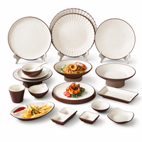 Service de table en mélamine réutilisable et durable, sans BPA, incassable, compatible lave-vaisselle, pour hôtels et restaurants, vente en gros, OEM, personnalisable
