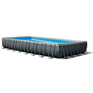 Piscine d'eau à cadre en acier de 9.75 mètres, piscine à cadre en acier pour jardin, piscine de pelouse 32ft ultra XTR 26374/26372