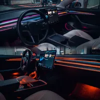 Lampe d'ambiance intérieure pour voiture Autowellus pour Tesla Model 3 2021-2023, kit d'éclairage LED RGB Streamer, couvercle de tweeter lumineux 12V