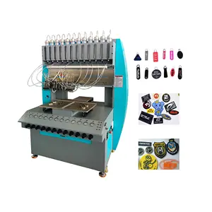 Multi-color keychains PVC label rubber patch making machine plastic manufacturing for clothing luggage tag