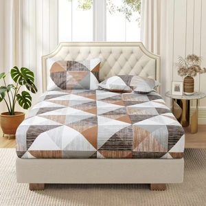Sábana Ajustable de Algodón Ultra Suave con Diseño Sólido, Hilo 40s, 500 Hilos, Transpirable, para Todas las Estaciones, Uso Moderno en Hoteles y Hogares - Product Image 4
