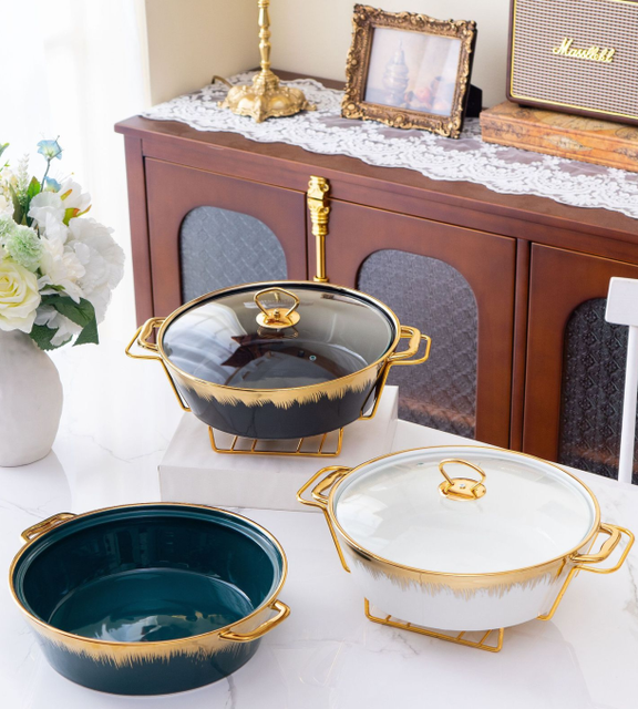 Chafingdish Handles Glass Chafing Dish China Supplier Food Container with Glasses Lid