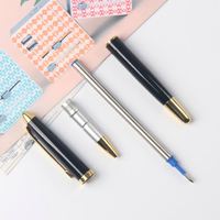Stylo bille à encre gel Shichen DRS0078 en métal blanc, largeur d'écriture 1,0 mm, encre noire et bleue, pour bureau et école, design unique