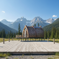 Cabane triangulaire de vacances Airbnb, Cabane en A préfabriquée, Maison préfabriquée en A, Maison triangulaire modulaire, Cabane en A modulaire