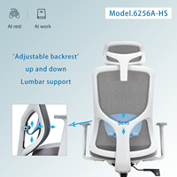 Chaise de bureau ergonomique en maille, pivotante, réglable en hauteur, avec support lombaire, bras inclinables et verrouillables, respirante, pour salle de réunion