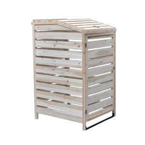 Mobili per esterni per giardino fatto a mano in legno bidoni della spazzatura bidone dei rifiuti per strada esterna in legno spazzatura Shish - Product Image 3