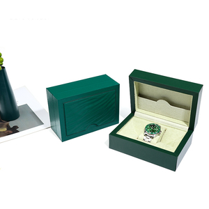 <span class=keywords><strong>Cuir</strong></span> vert de luxe <span class=keywords><strong>en</strong></span> stock boîte de rangement <span class=keywords><strong>en</strong></span> bois emballage cadeau boîtes de <span class=keywords><strong>montre</strong></span> avec design OEM/ODM peut faire logo or - Product Image 2