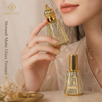 Flacons roll-on en verre gaufré doré de luxe 8ml 15ml pour huiles essentielles et parfums