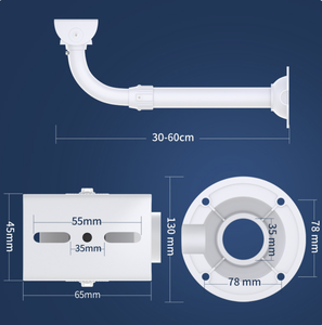 Boîtier de jonction mural extérieur en alliage d'aluminium en forme de L de 30-300 cm pour caméra de sécurité IP PTZ Dôme Bullet CCTV IP67 - Product Image 4