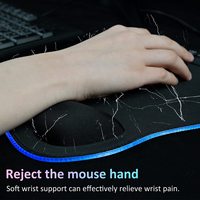 Tapis de souris de bureau RVB Tapis de souris de poignet avec logo personnalisé Tapis de souris de clavier de jeu RVB personnalisé