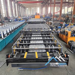 Suministro de fábrica completamente automático 988 corrugado y 1035 azulejo y 996 IBR máquina de láminas para techos de Tres capas para Palestina - Product Image 5
