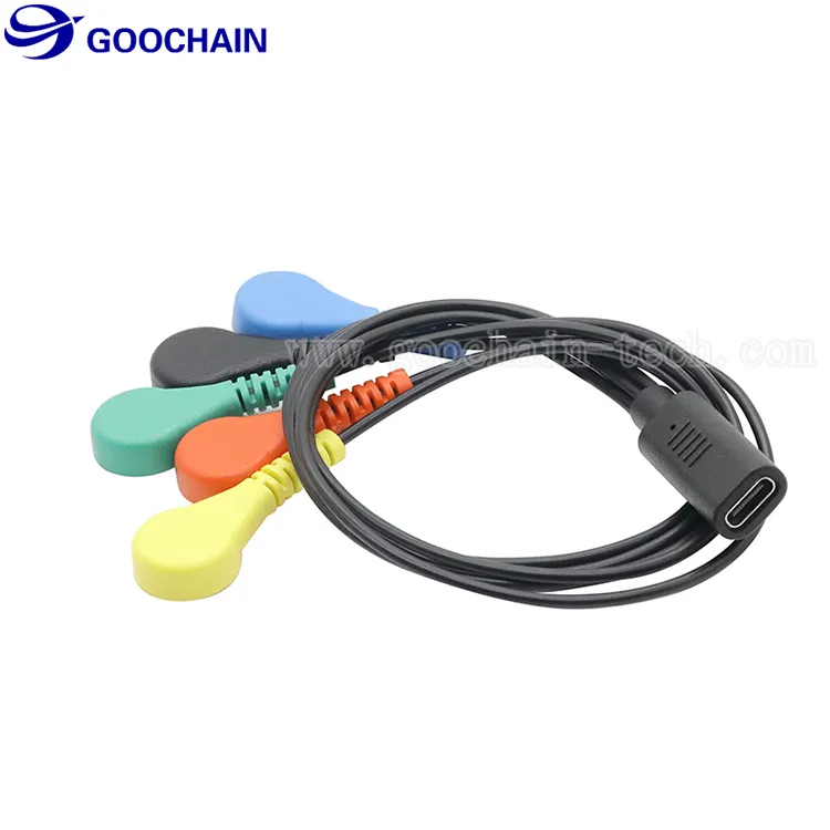 Под заказ, Тип C, разъем для многоцветного электрода 4,0 ММ, разъем типа «мама» для ЭКГ