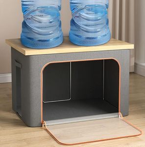Caja de Almacenamiento con Marco de Acero, Tela Resistente, Plegable, Portátil, Organizador de Armario para Ropa, Disponible al por Mayor - Product Image 5