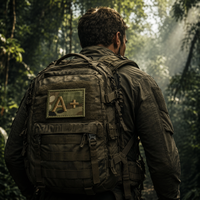 Badge brodé personnalisé en gros avec logo, support de badge allemand de la Seconde Guerre mondiale pour uniforme tactique, chapeau, sac à dos ou décoration de chasse